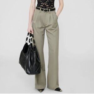 Anine Bing Carrie Pant in Green Khaki
